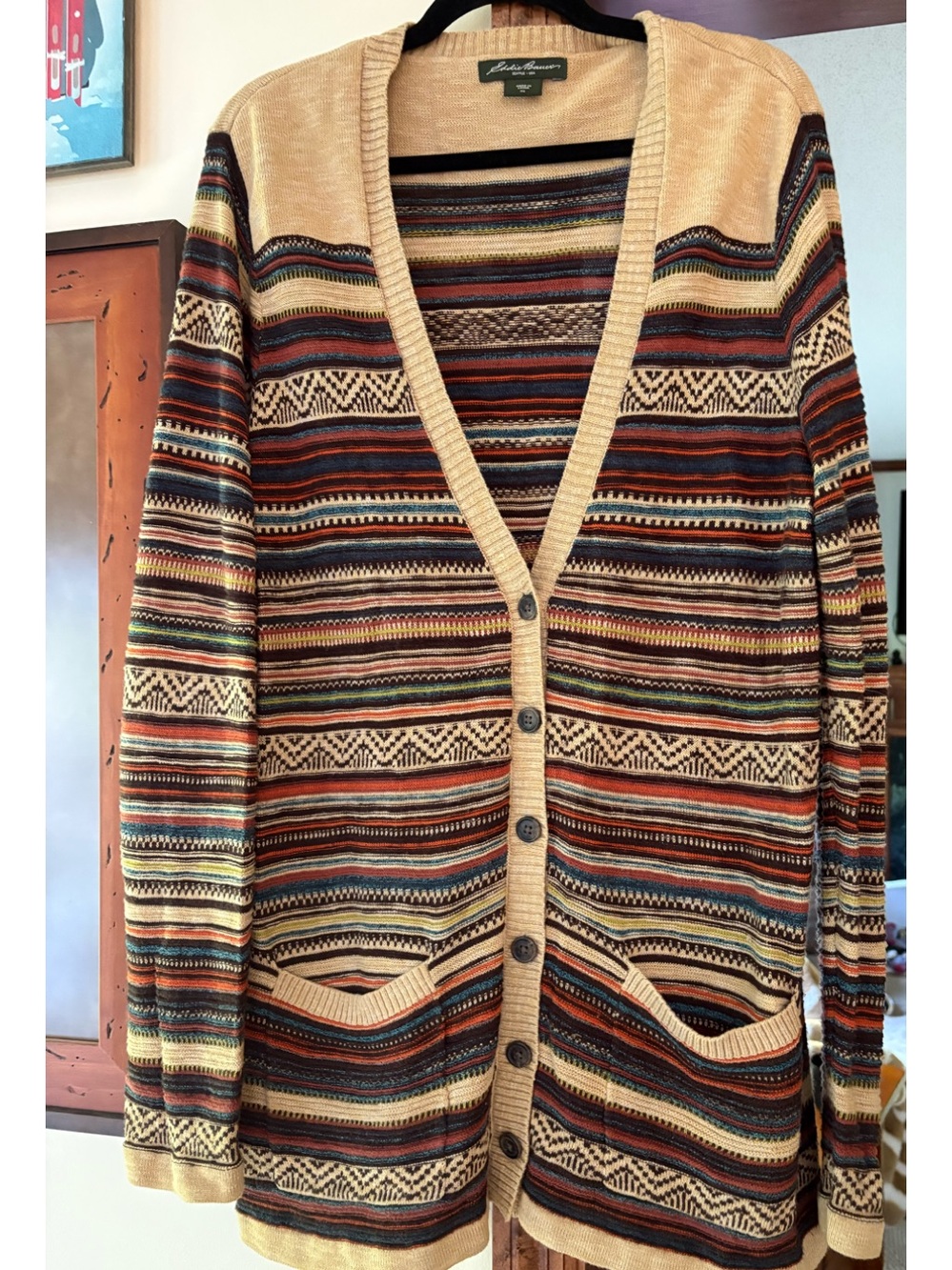 Eddie Bauer Cotton Cardigan Sweater size XL